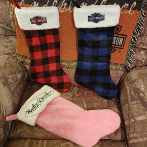 Harley Davidson Christmas Stocking Lot of 3